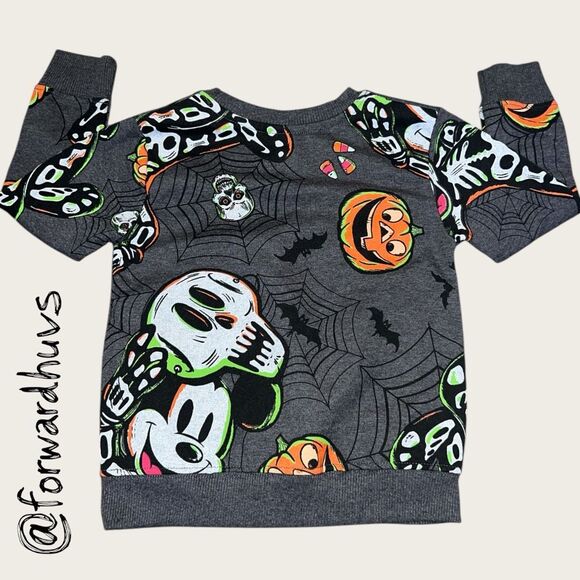 Disney 100 Mickey Halloween Sweatshirt  – Spooky Graphic - Toddler 3T - Picture 5 of 6